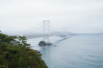 Fototapeta na wymiar Oonaruto Bridge in-between Tokushima and Hyogo, Japan - 日本 兵庫 徳島 大鳴門橋