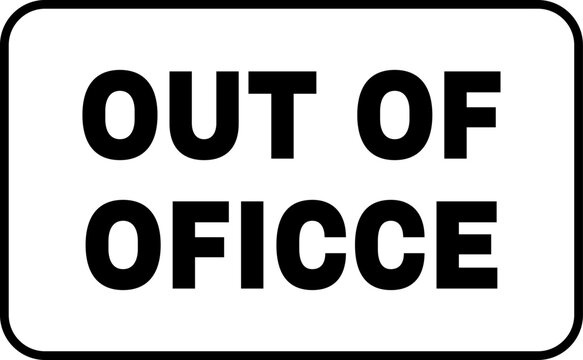 Out of office sign sticker
