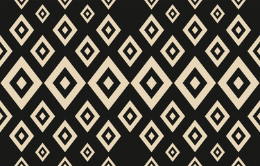 Ethnic abstract ikat art. Fabric Morocco, geometric ethnic pattern seamless  color oriental. Background, Design for fabric, curtain, carpet, wallpaper, clothing, wrapping, Batik, vector illustration