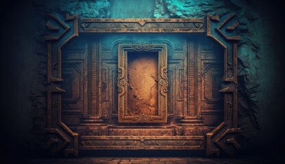 Fototapeta na wymiar A Adventure Background in the Hidden Artifact Hunt Style - Mysterious Artifact Adventure Wallpaper - Stylish Vintage Retro Ancient Adventure Backdrop Texture - Created with Generative AI technology
