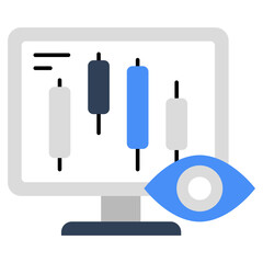 Editable design icon of data monitoring 