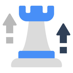 A perfect design icon of chess rook