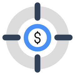 Trendy design icon of money target