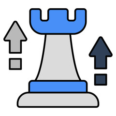 A perfect design icon of chess rook