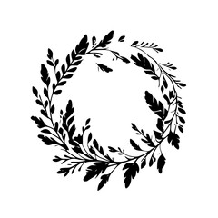 Obraz premium Wreath - High Quality Vector Logo - Vector illustration ideal for T-shirt graphic