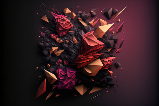 TheStoic,abstract,polygons,magenta,dark,gray,background,purpule,windows