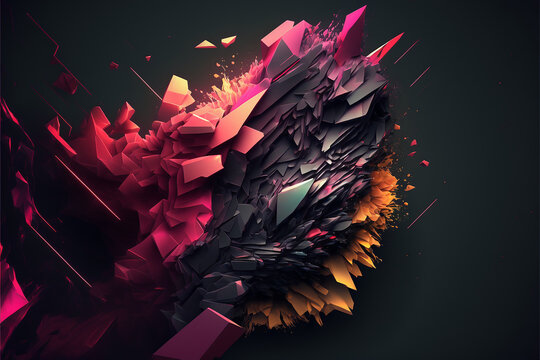 TheStoic,abstract,polygons,magenta,dark,gray,background,purpule,windows