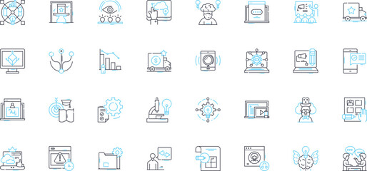 Neural shots linear icons set. Brain, Neurons, Nerve, Cognition, Thoughts, Memory, Learning line vector and concept signs. Intelligence,Synapse,Neurology outline illustrations