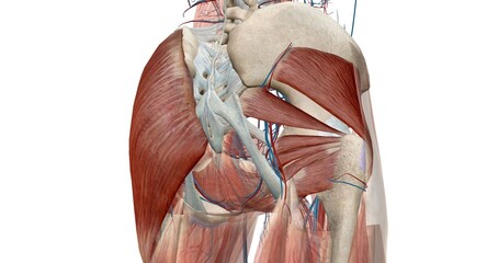 The hip is the joint between the hip, thigh, and pelvis bones.