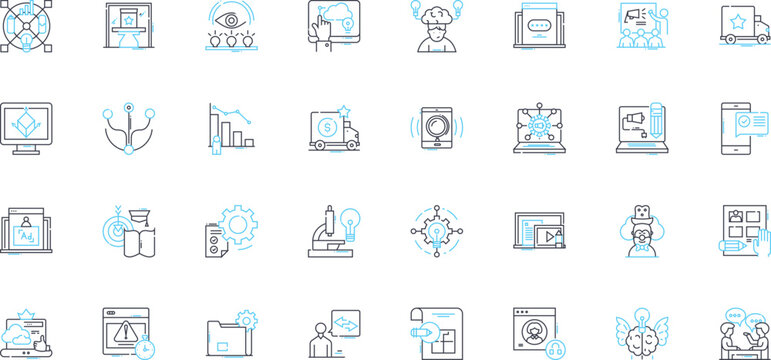 Neural shots linear icons set. Brain, Neurons, Nerve, Cognition, Thoughts, Memory, Learning line vector and concept signs. Intelligence,Synapse,Neurology outline illustrations