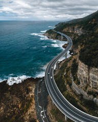 Aerial View of Sea Cliff Bridge, Wollongong, Illawarra, New South Wales