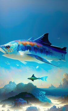 fish in the sea made using Generative AI Technology.