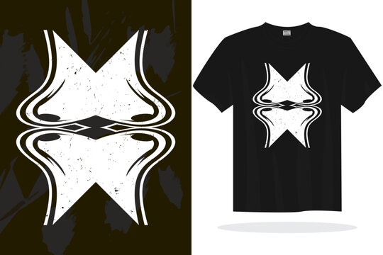 Modern t shirt design with random vector graphics