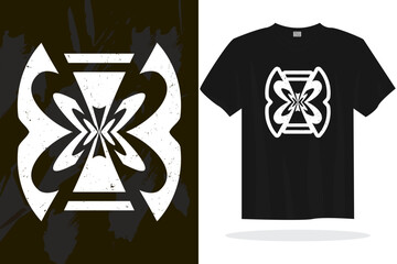 Modern t shirt design with random vector graphics