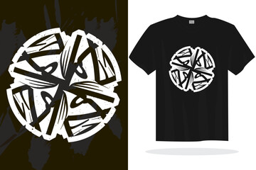 Modern t shirt design with random vector graphics