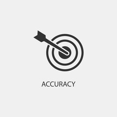 accuracy vector icon illustration sign