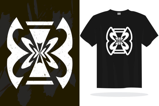Modern t shirt design with random vector graphics