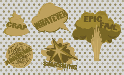 Slang phrases and expressions.Slang Words Doodles