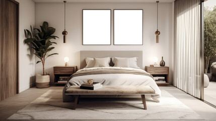 bedroom interior architecture features a minimalist style