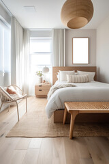 bedroom interior architecture features a minimalist style