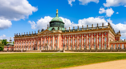 New Palace (Neues Palais) in Sanssouci park, Potsdam, Germany - obrazy, fototapety, plakaty