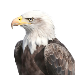 Bald Eagle, Watercolor, Clipart, Eagle, design elements isolated over a transparent background, Design Elements, Transparent Background, Wildlife, Bird, National Symbol, America, USA, AI image