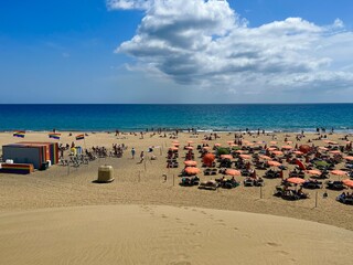 Fototapeta na wymiar Gay beach in Maspalomas on the island of Gran Canaria, Spain