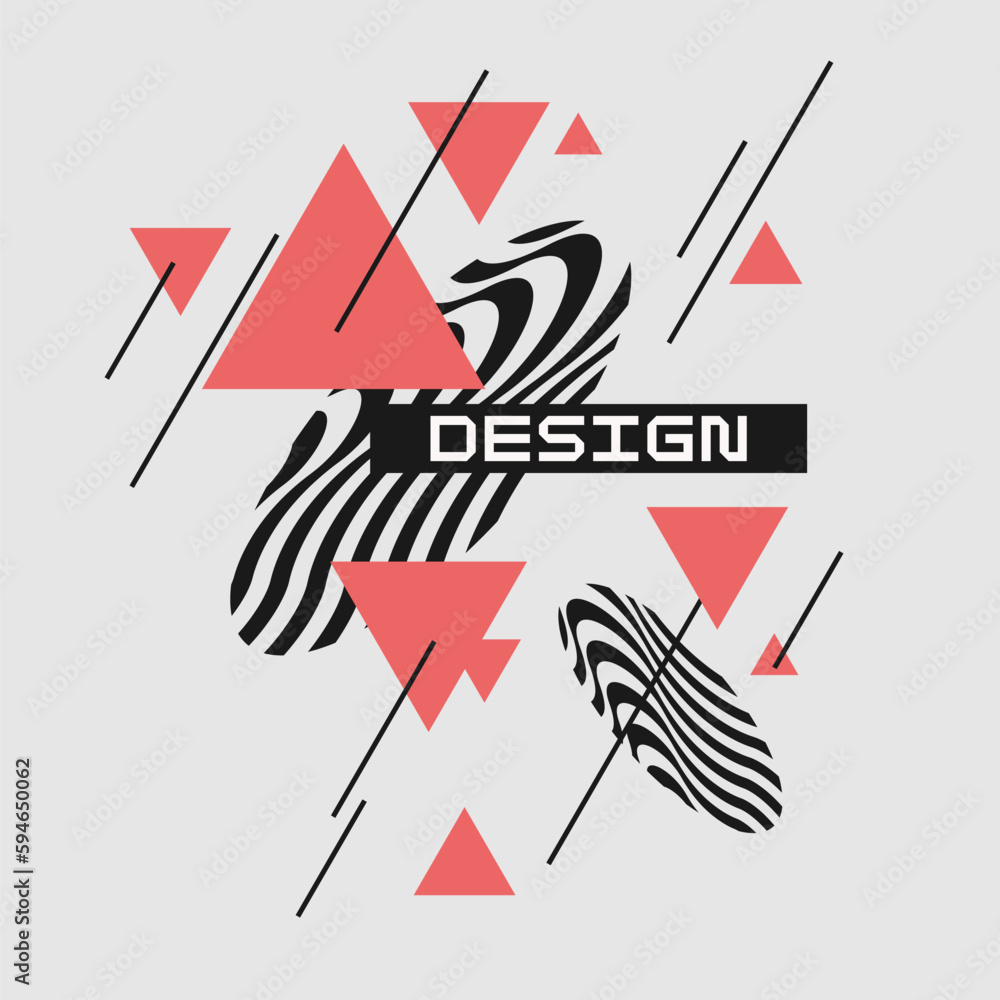 Poster composition with geometric shapes. abstract background for design.