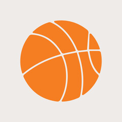 Isolated orange ball. Basketball sport. Icon, design. vector illustration