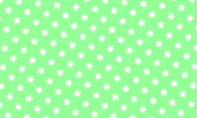 Green Flower Dot Checkered Pattern Background