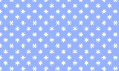 Blue Flower Dot Checkered Pattern Background