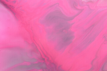 Abstract background liquid art, paint stains and blots, pink alcohol ink, multi-colored marble texture