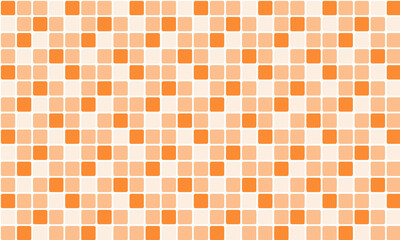 Orange Floor Tile Checkered Pattern Background