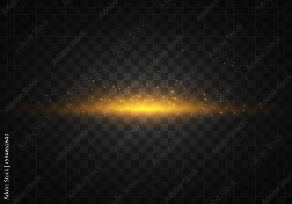 Aufkleber light glare special effect with rays of light and magic sparks. glow transparent vector light effect
