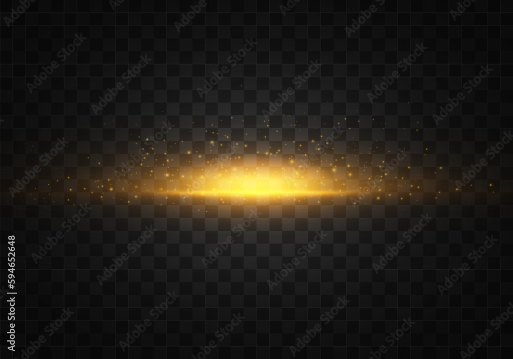 Aufkleber light glare special effect with rays of light and magic sparks. glow transparent vector light effect