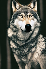 Fototapeta premium Wolf, generated by artificial intelligence