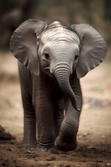 Fototapeta na wymiar baby elephant