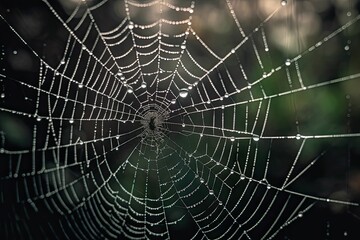 Fototapeta premium Spinning a Tale: The Role of Spider Webs in Culture and Mythology, generattive ai