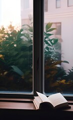 window in the morning made using Generative AI Technology.