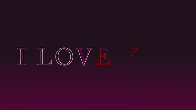 Experience Love Like Never Before: Animation I Love You in Stunning 4K Resolution and Smooth 60 FPS Animation.