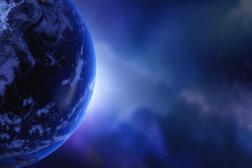Planet Earth background. 3D render illustration.