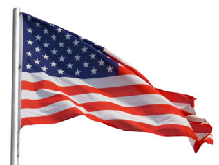 American flag of United States of America transparent PNG
