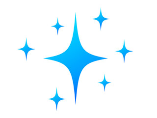 Obraz premium Blue gradation glitter effect icon illustration
