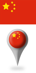 CHINA FLAG BUTTON