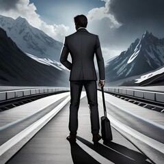 businessman on the train