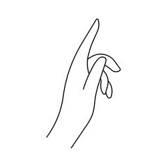 Minimal Hand Line Art