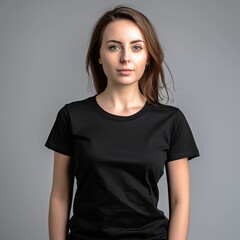 Obraz premium Designing T-Shirt Mockups that Flatter Women's Bodies, generative ai