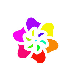 flower isolated full colour on white background