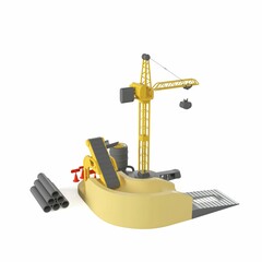 A construction toy for kids, 3d rendering