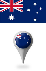 AUSTRALIA FLAG BUTTON